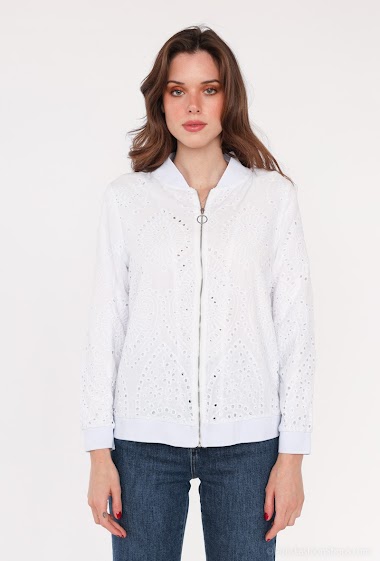 Wholesalers Lilie Rose - Embroidered and perforated bomber