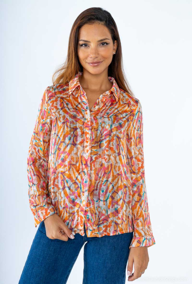 Grossiste Lilie Rose - chemise avec un motif abstrait multicolore