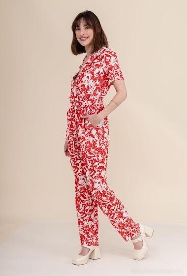 Mayorista Lilie Rose - Flower printed wrap jumpsuit