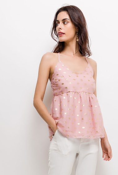 Großhändler Lilie Rose - Tank top with gold print