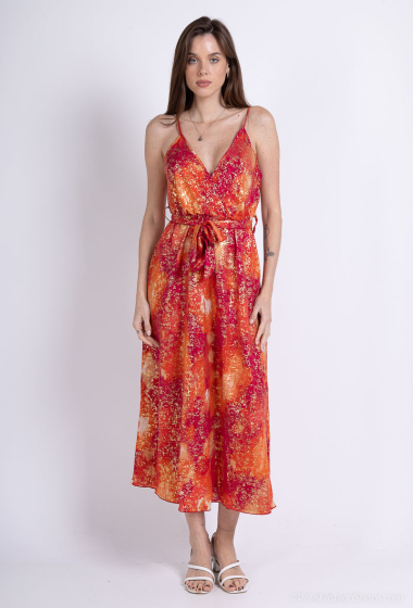 Grossiste Lilie Rose - élégante robe longue avec un motif scintillant