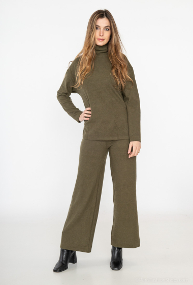 Wholesaler Lilie Rose - Turtleneck top and wide leg pants sets