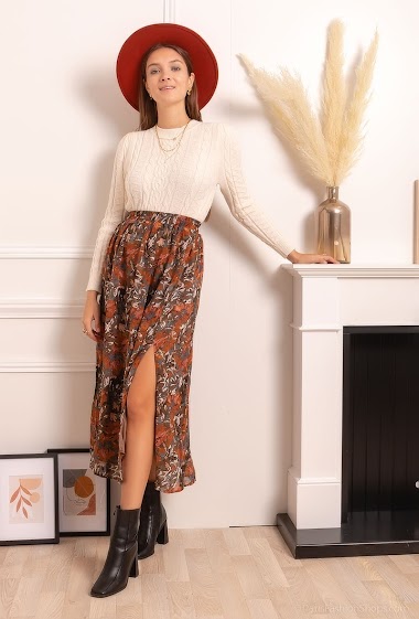 Wholesaler Lilie Rose - Flower print maxi skirt