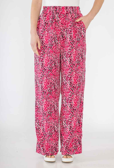 Grossiste Lilie Rose - pantalon large et fluide avec un imprimé animalier abstrait