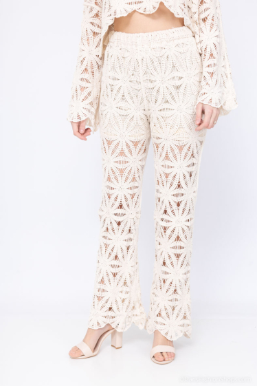 Wholesaler Lilie Rose - Crochet pants with geometric pattern