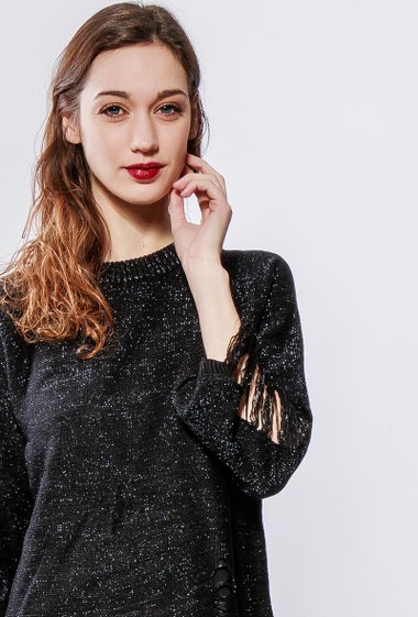 Wholesaler Lilie Rose - Destroy shiny sweater