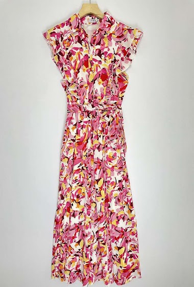 Großhändler Lilie Rose - Kleid mit abstraktem Print