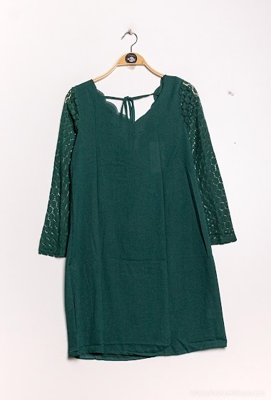 Wholesaler Lilie Rose - Dress with lace sleeve
