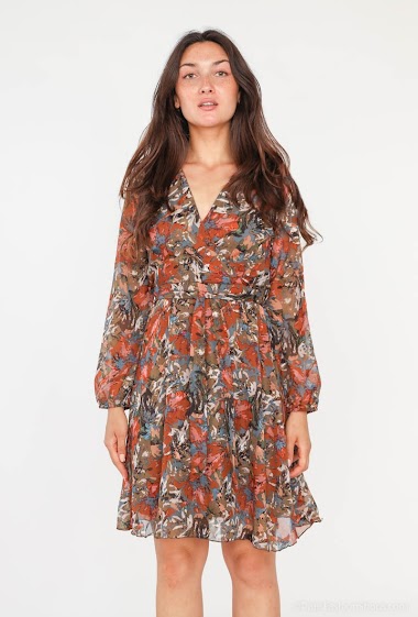 Wholesaler Lilie Rose - Wrap dress with flower print