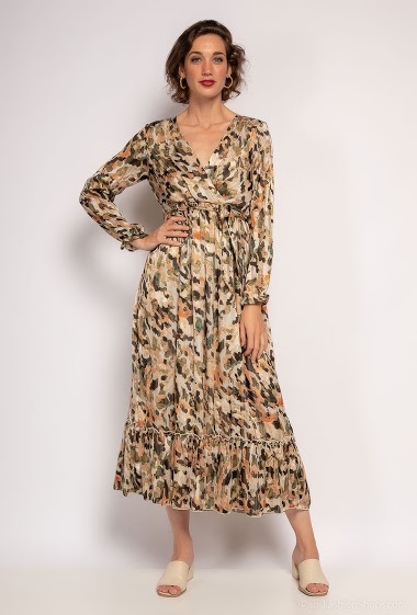 Großhändler Lilie Rose - Wrap dress with spotted print