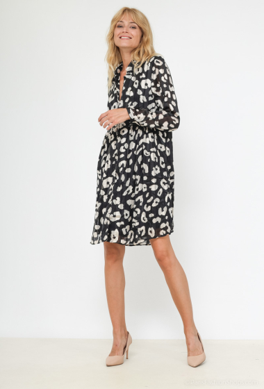 Wholesaler Lilie Rose - Leopard print shirt dress