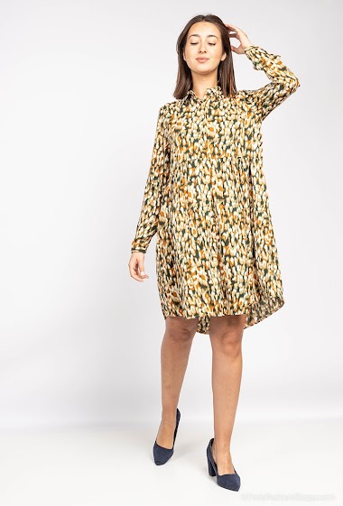 Wholesaler Lilie Rose - Spotted print shirt dress