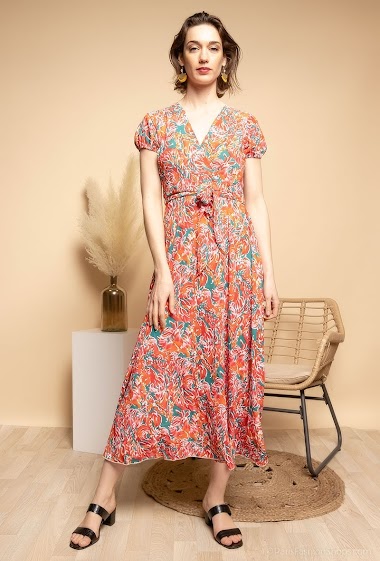 Großhändler Lilie Rose - Bedrucktes Kleid