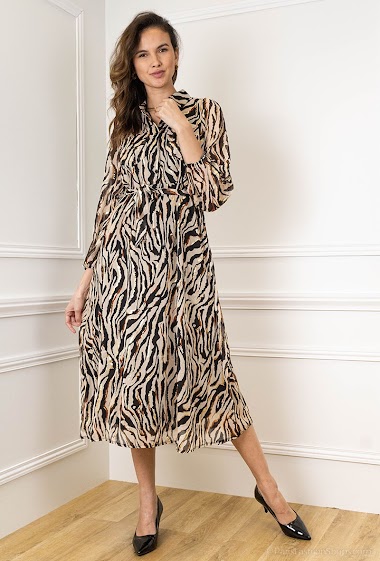 Wholesaler Lilie Rose - Long animal print dress
