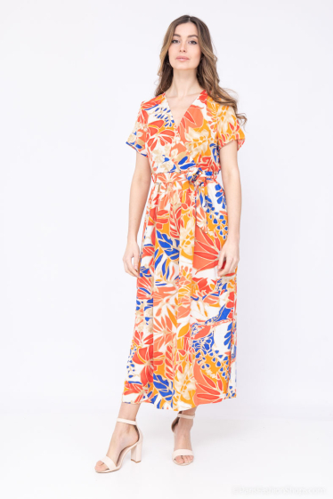 Wholesaler Lilie Rose - Bold floral print maxi dress