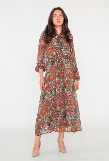 Wholesaler Lilie Rose - Long floral print dress