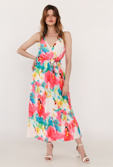 Wholesalers Lilie Rose - Long print dress