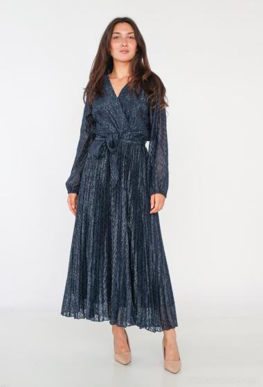Großhändler Lilie Rose - Langes Kleid mit plissiertem Saum