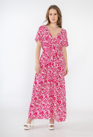 Großhändler Lilie Rose - Langes bedrucktes Kleid
