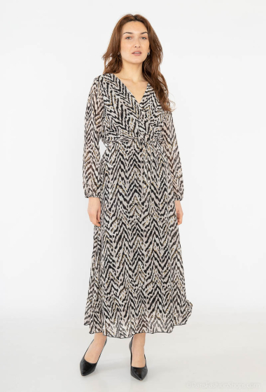 Wholesaler Lilie Rose - zebra pattern long dress