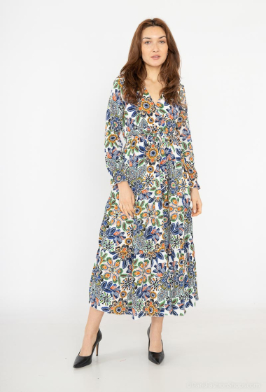 Wholesaler Lilie Rose - wrap-around dress, with a belt that marks the waist
