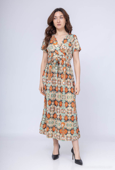 Grossiste Lilie Rose - robes longues avec un motif imprimé complexe