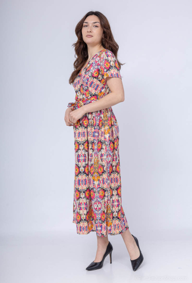 Grossiste Lilie Rose - robes longues avec un motif imprimé complexe