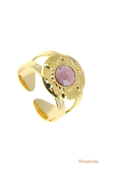 Großhändler LILY CONTI - Ring-Adjustable-Stainless Steel-stone