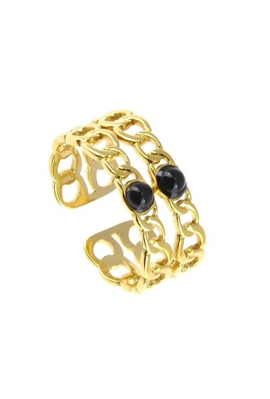 Wholesaler LILY CONTI - Ring-Adjustable-Stainless Steel-stones