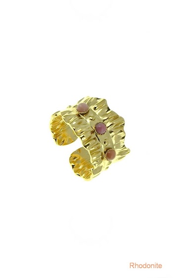 Großhändler LILY CONTI - Ring-Adjustable-Stainless Steel-stones