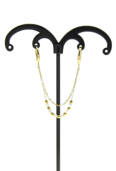 Wholesaler LILY CONTI - Double hoop earring [individually]-stones