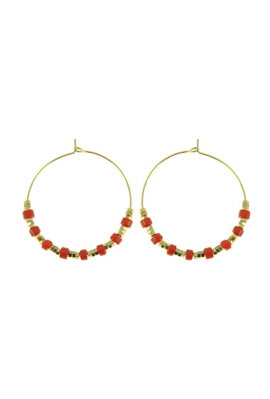 Wholesaler LILY CONTI - Hoop earrings-Stainless Steel-Stones