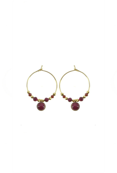 Wholesaler LILY CONTI - Creole-stone earrings