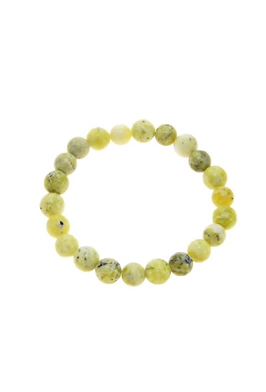 Grossiste LILY CONTI - Bracelet 3194-8 élastique-pierre de turquoise jaune