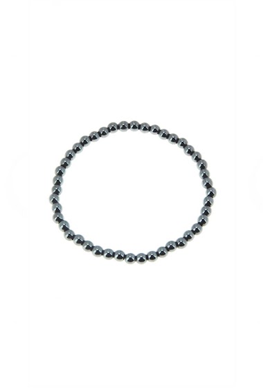 Großhändler LILY CONTI - Bracelet-elastic-hematite stone