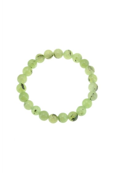 Grossiste LILY CONTI - Bracelet élastique-pierre de Quartz Vert