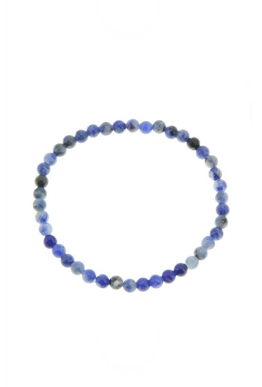 Grossiste LILY CONTI - Bracelet élastique-pierre de sodalite bleu