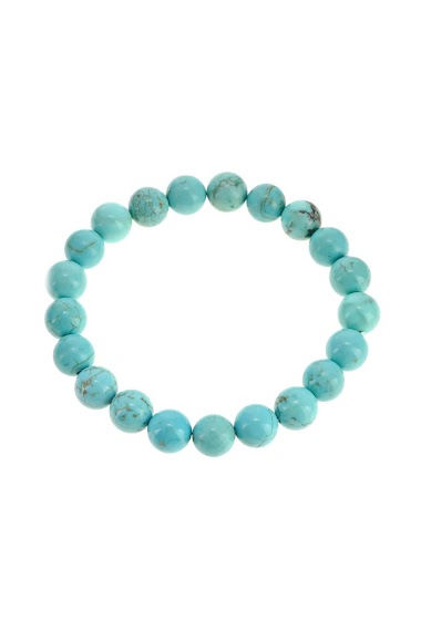 Grossiste LILY CONTI - Bracelet-élastique-pierre de turquoise