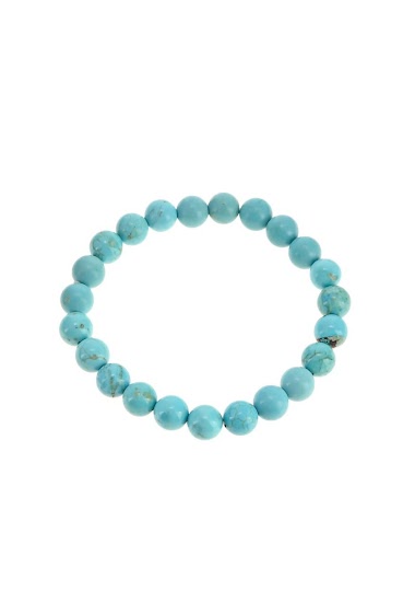Grossiste LILY CONTI - Bracelet élastique-pierre de turquoise