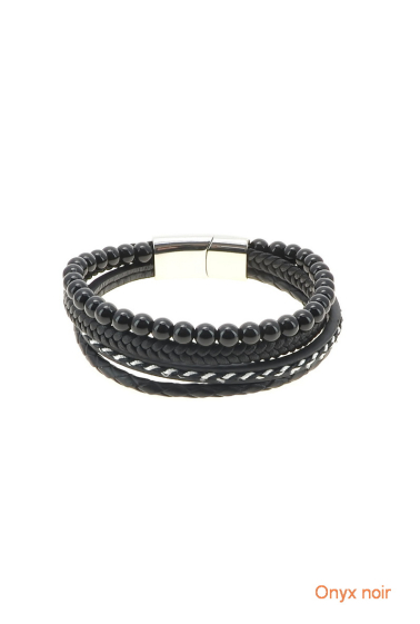 Wholesaler LILY CONTI - Men's Bracelet-Stainless Steel-stones
