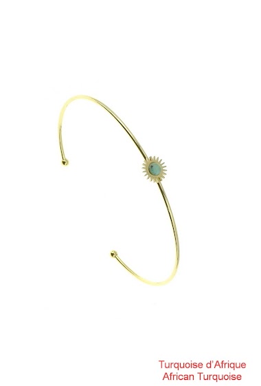Großhändler LILY CONTI - Bangle bracelet Stainless steel-Pierre