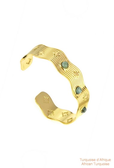 Wholesaler LILY CONTI - Bangle bracelet-stainless steel-stones