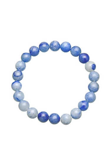 Grossiste LILY CONTI - Bracelet-pierre de aventurine bleu