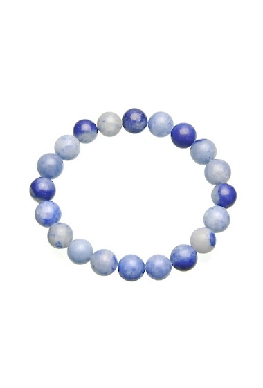 Grossiste LILY CONTI - Bracelet-pierre de aventurine bleu