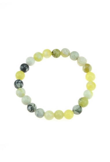 Grossiste LILY CONTI - Bracelet pierre de Jade jaune