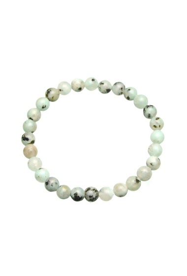 Grossiste LILY CONTI - Bracelet pierre de jaspe dalmatien