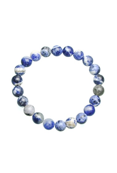 Grossiste LILY CONTI - Bracelet Pierre de Sodalite bleu