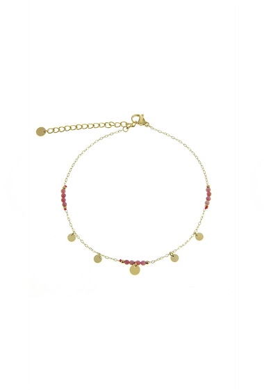 Wholesaler LILY CONTI - Ankle Chain-Stainless Steel-Stones
