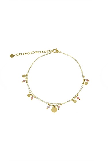 Großhändler LILY CONTI - Ankle Chain-Stainless Steel-Stones