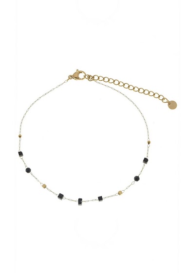 Wholesaler LILY CONTI - Ankle Chain-Stainless Steel-Stones